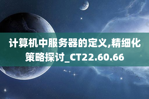 计算机中服务器的定义,精细化策略探讨_CT22.60.66