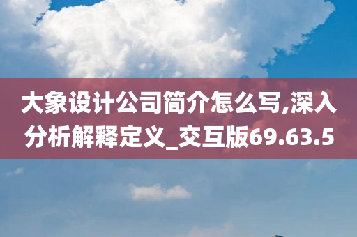 大象设计公司简介怎么写,深入分析解释定义_交互版69.63.50