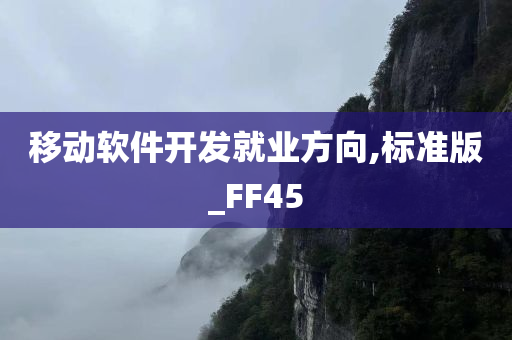 移动软件开发就业方向,标准版_FF45