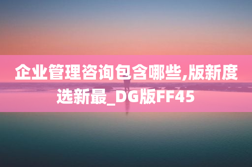 企业管理咨询包含哪些,版新度选新最_DG版FF45