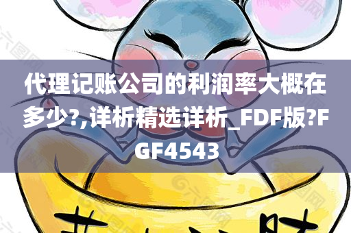 代理记账公司的利润率大概在多少?,详析精选详析_FDF版?FGF4543