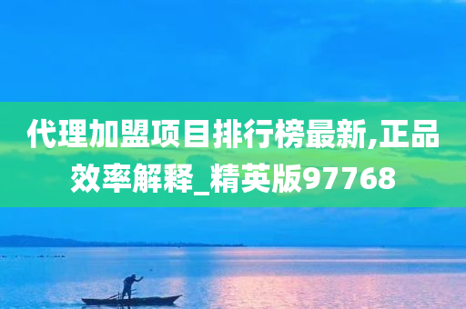 代理加盟项目排行榜最新,正品效率解释_精英版97768