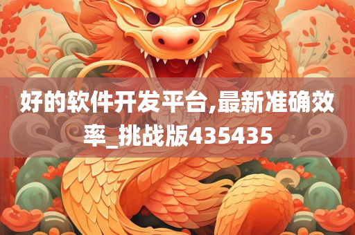 好的软件开发平台,最新准确效率_挑战版435435