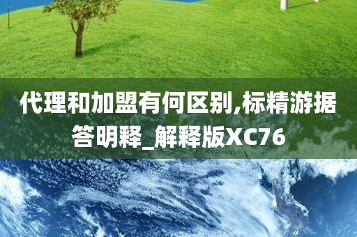 代理和加盟有何区别,标精游据答明释_解释版XC76