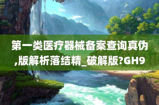 第一类医疗器械备案查询真伪,版解析落结精_破解版?GH9