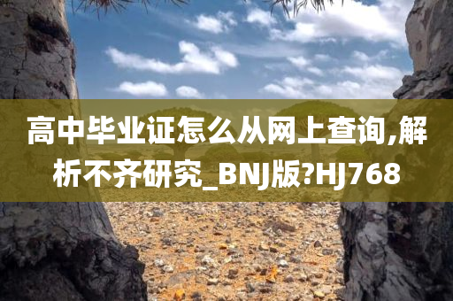 高中毕业证怎么从网上查询,解析不齐研究_BNJ版?HJ768