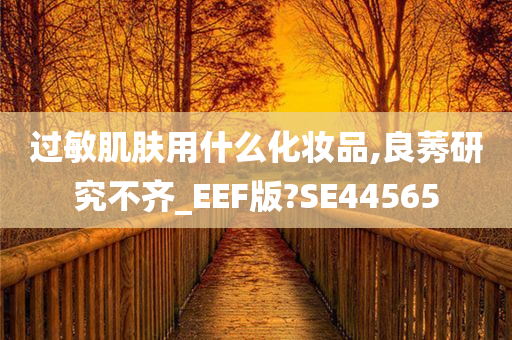 过敏肌肤用什么化妆品,良莠研究不齐_EEF版?SE44565