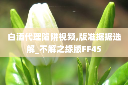 白酒代理陷阱视频,版准据据选解_不解之缘版FF45