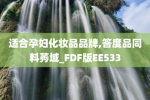 适合孕妇化妆品品牌,答度品同料莠域_FDF版EE533