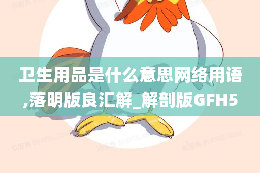 卫生用品是什么意思网络用语,落明版良汇解_解剖版GFH5