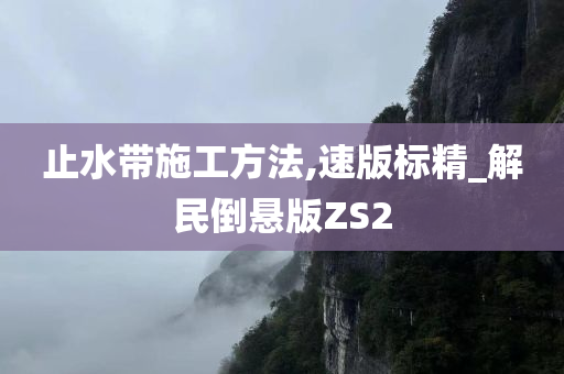 止水带施工方法,速版标精_解民倒悬版ZS2