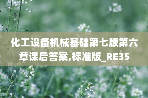 化工设备机械基础第七版第六章课后答案,标准版_RE35