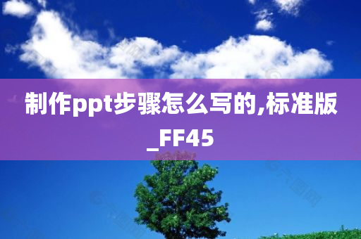 制作ppt步骤怎么写的,标准版_FF45