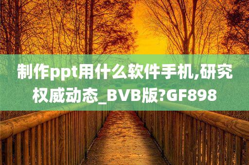 制作ppt用什么软件手机,研究权威动态_BVB版?GF898