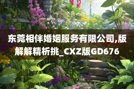 东莞相伴婚姻服务有限公司,版解解精析挑_CXZ版GD676