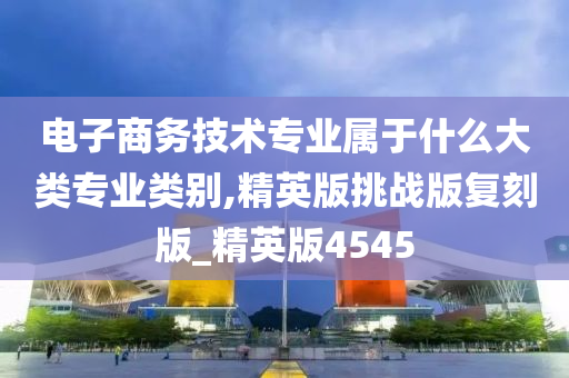 电子商务技术专业属于什么大类专业类别,精英版挑战版复刻版_精英版4545