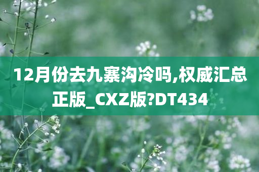 12月份去九寨沟冷吗,权威汇总正版_CXZ版?DT434