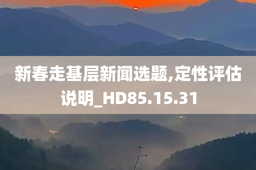 新春走基层新闻选题,定性评估说明_HD85.15.31