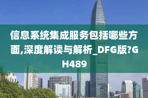 信息系统集成服务包括哪些方面,深度解读与解析_DFG版?GH489