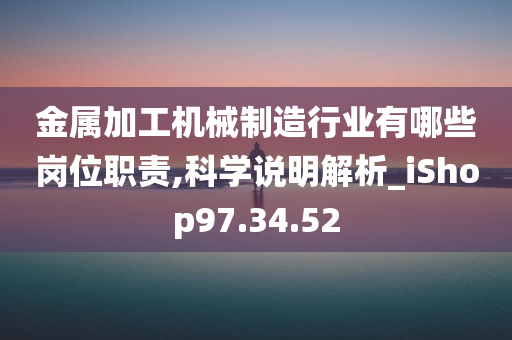 金属加工机械制造行业有哪些岗位职责,科学说明解析_iShop97.34.52