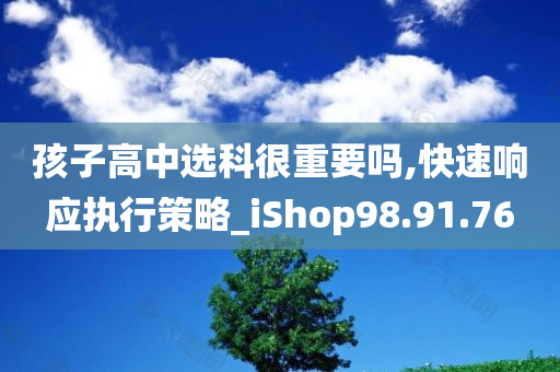 孩子高中选科很重要吗,快速响应执行策略_iShop98.91.76