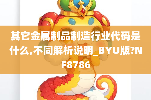 其它金属制品制造行业代码是什么,不同解析说明_BYU版?NF8786