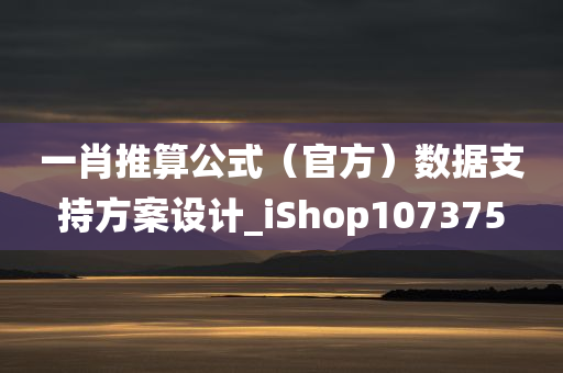 一肖推算公式（官方）数据支持方案设计_iShop107375