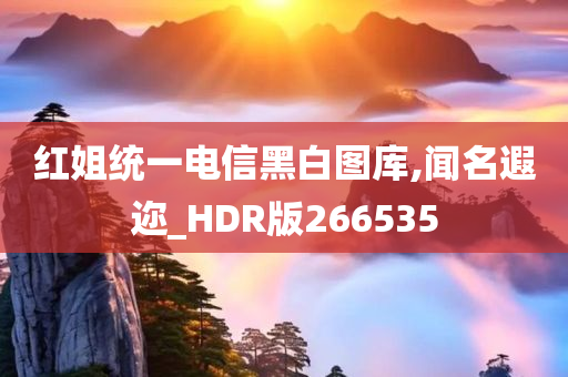 红姐统一电信黑白图库,闻名遐迩_HDR版266535