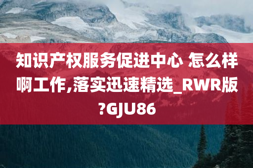 知识产权服务促进中心 怎么样啊工作,落实迅速精选_RWR版?GJU86