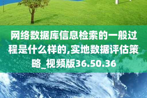 网络数据库信息检索的一般过程是什么样的,实地数据评估策略_视频版36.50.36