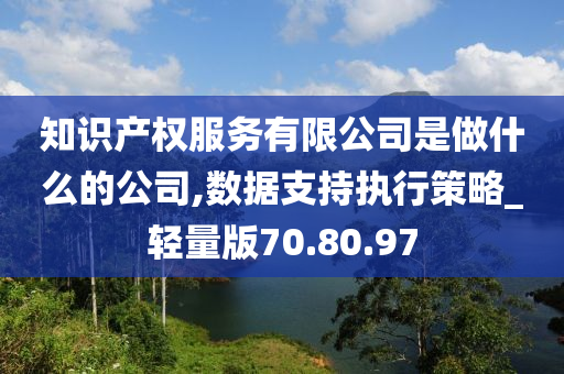 知识产权服务有限公司是做什么的公司,数据支持执行策略_轻量版70.80.97