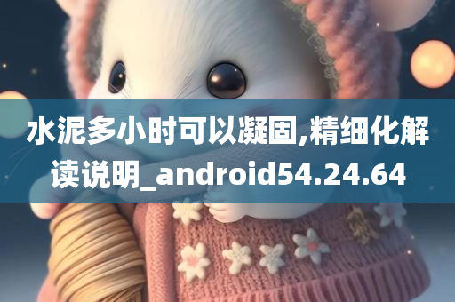 水泥多小时可以凝固,精细化解读说明_android54.24.64