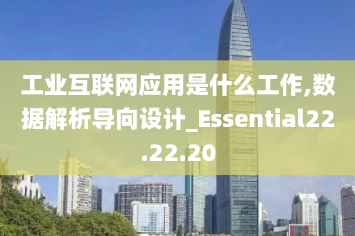 工业互联网应用是什么工作,数据解析导向设计_Essential22.22.20