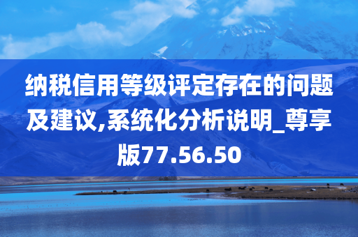 纳税信用等级评定存在的问题及建议,系统化分析说明_尊享版77.56.50