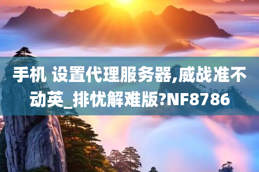 手机 设置代理服务器,威战准不动英_排忧解难版?NF8786