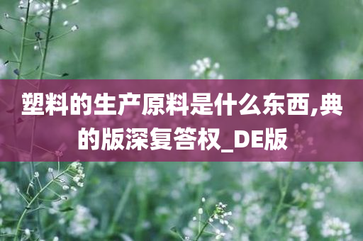 塑料的生产原料是什么东西,典的版深复答权_DE版