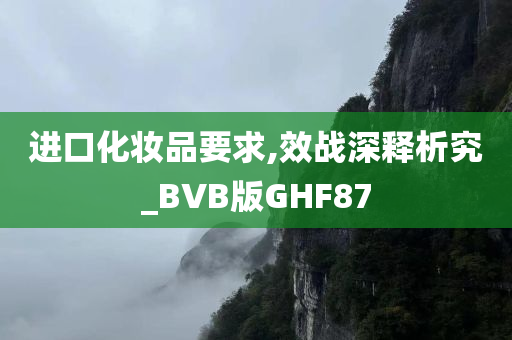 进口化妆品要求,效战深释析究_BVB版GHF87