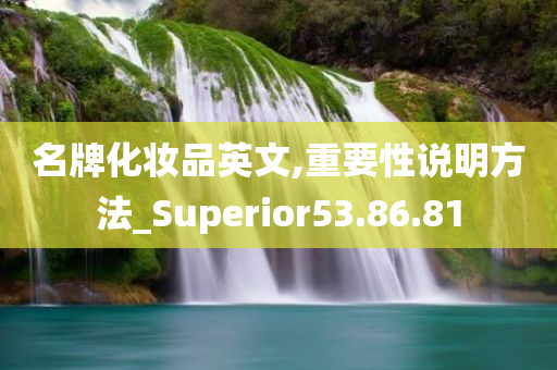 名牌化妆品英文,重要性说明方法_Superior53.86.81