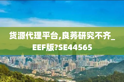 货源代理平台,良莠研究不齐_EEF版?SE44565