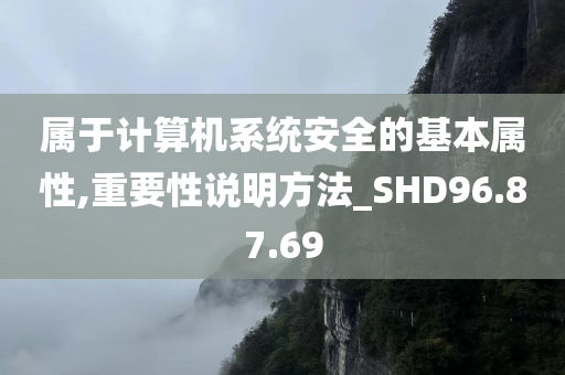 属于计算机系统安全的基本属性,重要性说明方法_SHD96.87.69