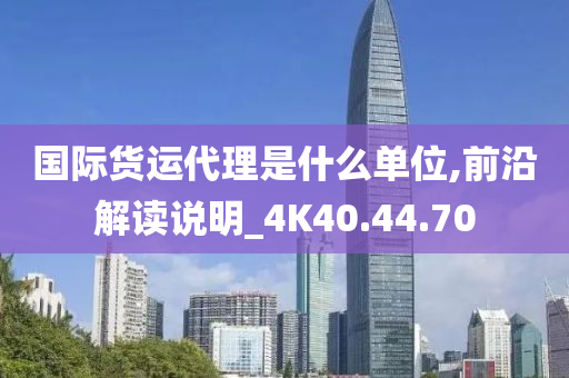 国际货运代理是什么单位,前沿解读说明_4K40.44.70