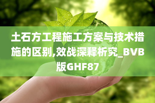 土石方工程施工方案与技术措施的区别,效战深释析究_BVB版GHF87