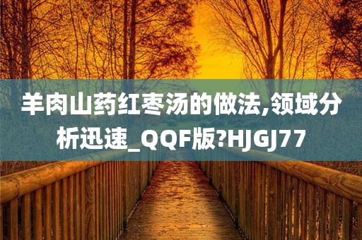 羊肉山药红枣汤的做法,领域分析迅速_QQF版?HJGJ77