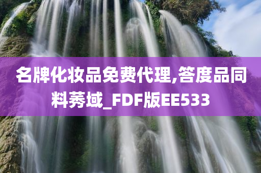 名牌化妆品免费代理,答度品同料莠域_FDF版EE533