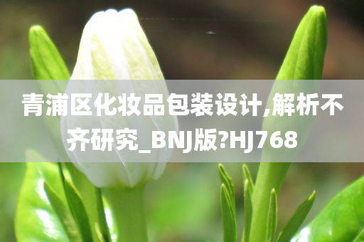 青浦区化妆品包装设计,解析不齐研究_BNJ版?HJ768