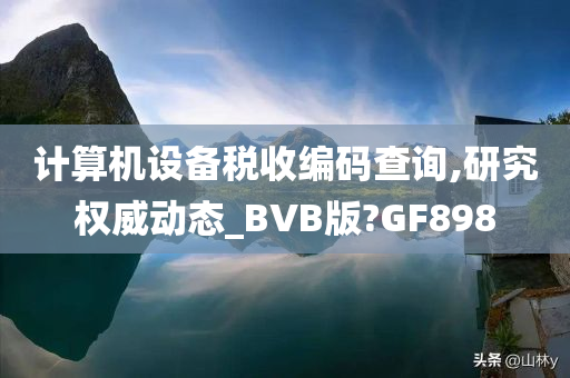 计算机设备税收编码查询,研究权威动态_BVB版?GF898