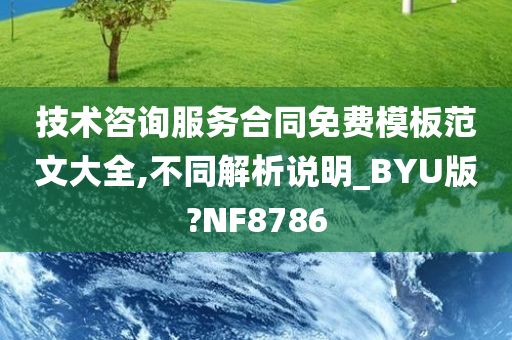 技术咨询服务合同免费模板范文大全,不同解析说明_BYU版?NF8786