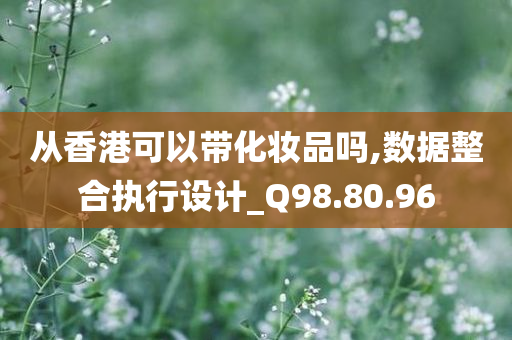 从香港可以带化妆品吗,数据整合执行设计_Q98.80.96