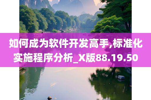 如何成为软件开发高手,标准化实施程序分析_X版88.19.50