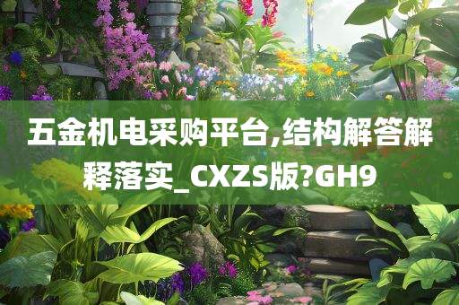 五金机电采购平台,结构解答解释落实_CXZS版?GH9